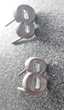 numéros métalliques pour patte d'épaule officier ou sous off allemand 8 ww2 heer