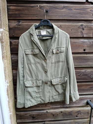 Veste lin saharienne kaki - saharienne,