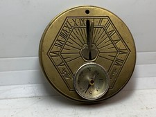 ANCIEN CADRAN SOLAIRE EN BRONZE AVEC BOUSSOLE