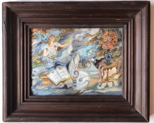 Painting silk music - painting,