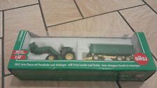 SIKU 1843 TRACTEUR AGRICOLE JOHN DEERE AVEC CHARGEUR FRONTALE ET REMORQUE 1/87