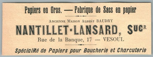1907 nantillet lansard - nantillet, à