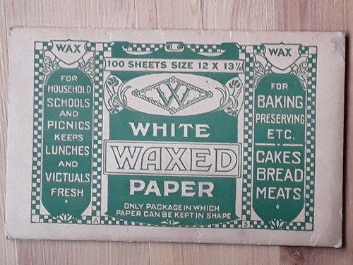Vintage antique waxed paper - vintage,