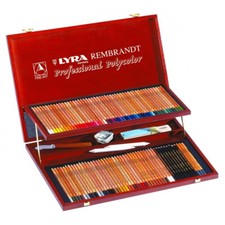 Coffret bois Lyra Rembrandt professional polycolor x 96 crayons
