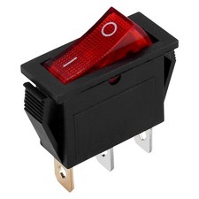 2X(Interrupteur a bascule ON OFF  Bipolaire 28x10mm 250V 15A ROUGE 9447