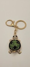 PORTE CLE TORTUE VERTE STRASS