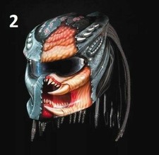 LIVRAISON GRATUITE CASQUE DE MOTO PREDATOR MONSTRE STYLE DE COMBAT 3D...