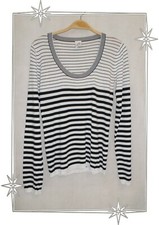 A -Superbe Pull Rayé Noir