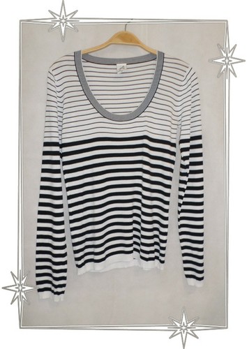 Superbe pull rayé - -superbe, noir