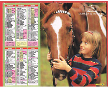 CALENDRIER DE LA POSTE -1992 - FILLETTE ET CHEVAL - GARCON ET CHIEN - RHONE