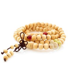 Mala chapelet tibétain Bois