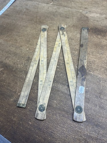 Mètre bois outil ancien - mètre,