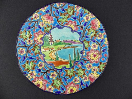 Assiette décorative émaux - assiette,