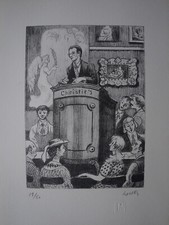 Lithographie  LA SALLE DE