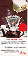 PUBLICITE  1967   MELITTA   filtres à café