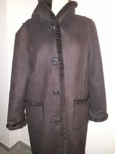 Manteau femme mi long marron