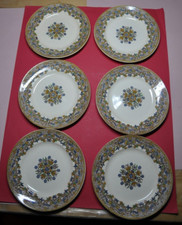 RARE 6 ASSIETTES PLATES EN  FAIENCE DE LUNEVILLE KELLER ET GUERIN
