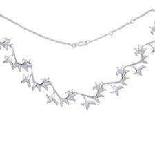 Fleur Feuille 925 Argent