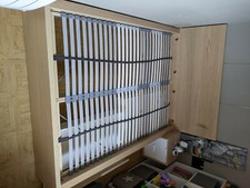 Lit MALM 209x156+2 sommier à lattes Lönset 200x70 avec commode ASKVOL 2 tiroirs