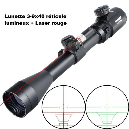 Lunette tir 9x40 eg - 3-9x40, avec