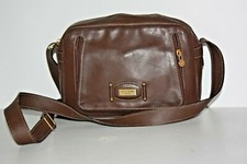 COURREGES Sac Vintage Cuir Marron Noisette Pochette Bandoulière BE