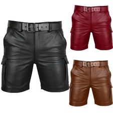 Short de nuit homme en cuir PU