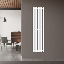 Radiateur plat vertical design Stella salle de bain monocouche 370x1400 mm blanc