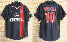 Maillot PSG Paris Saint Germain 2001 Opel Okocha #10 Nike vintage - S