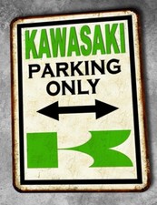 plaque métal vintage Kawasaki