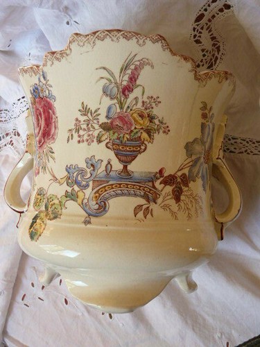 Cache pot faience superbe - pot,