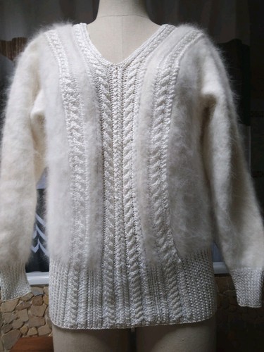 Superbe pull angora blanc - pull,