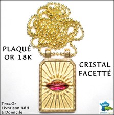 PLAQUÉ OR 18K CRISTAL