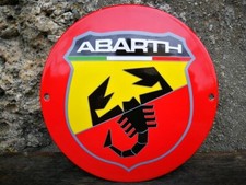 Plaque émaillée Automobile ABARTH Enamel Sign no mini fiat alfa