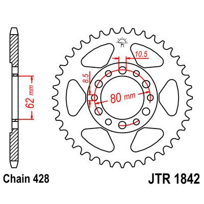 Sprockets anneau - jt,