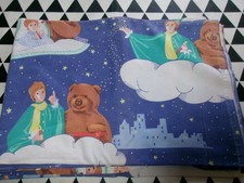 Vintage 1970 drap Bonne nuit les petits Claude Laydu 100 % coton 270 x 200 cm