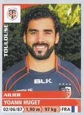 259 YOANN HUGET # STADE TOULOUSAIN TOP 14 STICKER PANINI RUGBY 2015