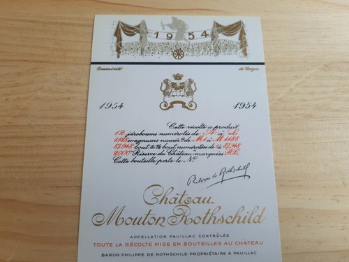 étiquette vin chateau mouton - vin,