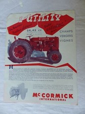 Catalogue prospectus : TRACTEURS Mc CORMICK utility / années 50