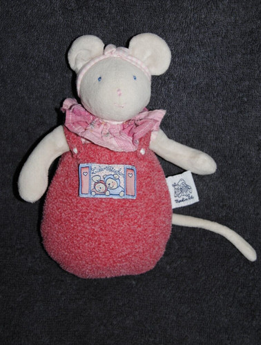 Doudou souris rose moulin - rose,