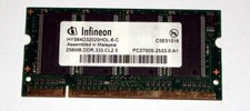 RAM Infineon SODIMM 256MB