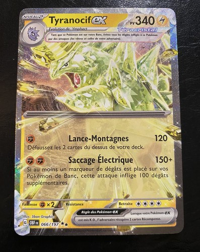Carte pokémon tyranocif - carte, ex