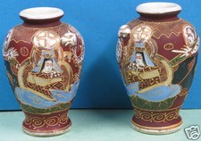 Paire de vases anciens Satsuma