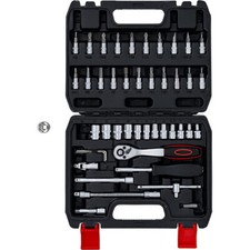 COFFRET BGS DIY JEU CLES 1/4 DOUILLES DE 4 A 13, CLIQUET, CARDAN, EMBOUTS TORX