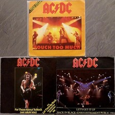 LOT DE 3 7" SP HARD ROCK ACDC