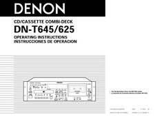 Bedienungsanleitung-Operating Instructions pour Denon DN-T645, DN-T625
