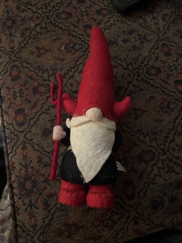 Standing gnome devil pitchfork - devil,