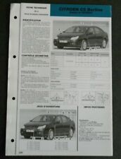Fiche technique automobile carrosserie CITROEN C5 berline depuis le 09 / 2004