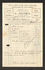 CHATELLERAULT (86) OUTILLAGE , LIMES & RAPES "L. DUTEIL" en 1923