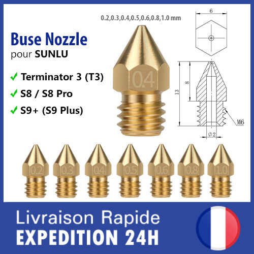 Buse nozzle pour sunlu s8 - sunlu, /