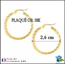 PLAQUÉ OR 18K Créoles